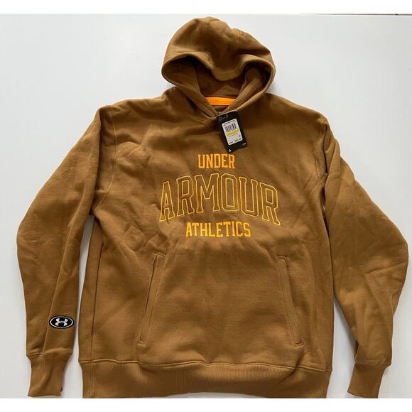 Under Armour Other - Under Armour Athletics Brown Hoodie 1366411 277 Size M NWT
